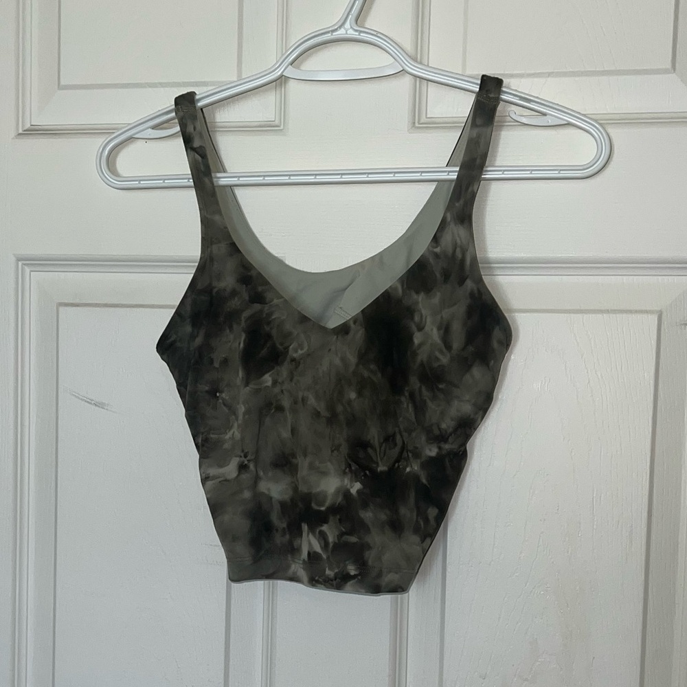 lululemon align tank in diamond dye light sage green olive, size 4
